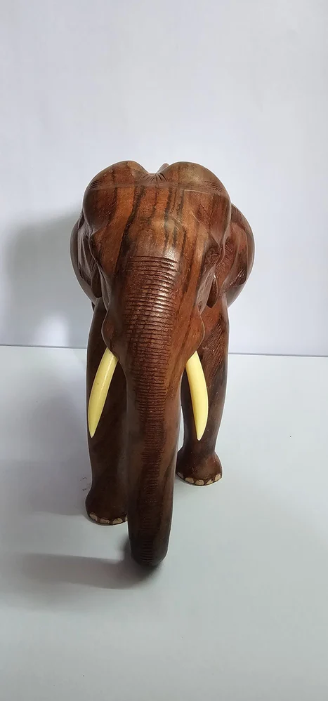 10 Inch Wooden Elephant Statue