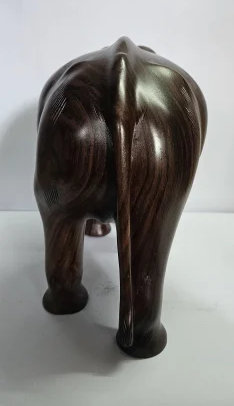 12 Inch Wooden Elephant Statue