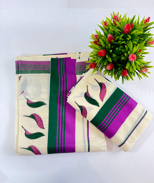 Kerala Cotton Set Mundu (Single)
