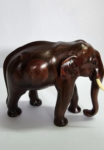 6 Inch Wooden Elephant Statue