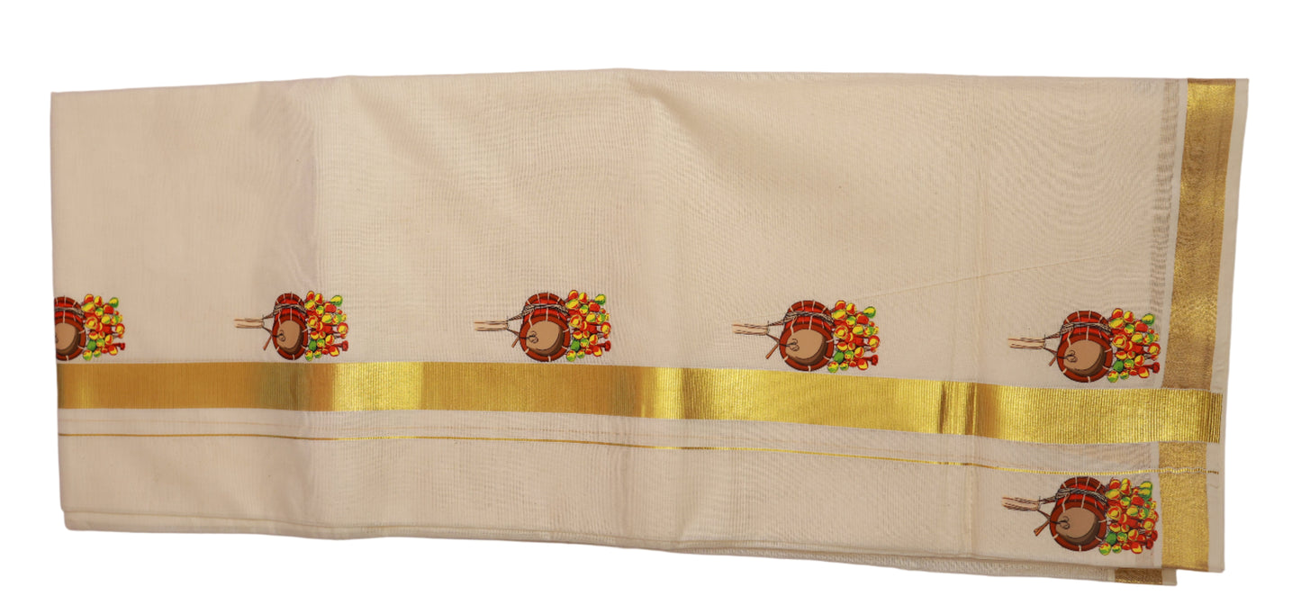 Kerala Print Dhoti Double