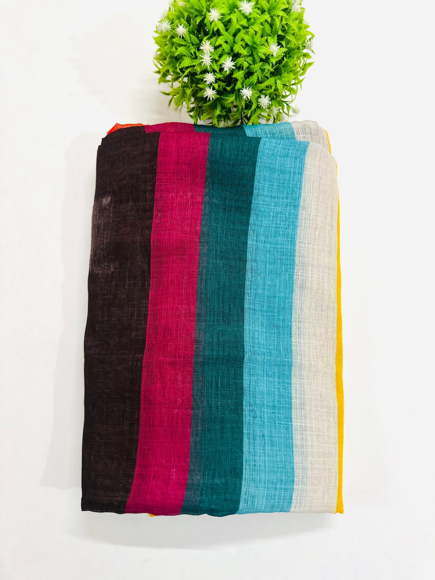 RAINBOW-LINEN SAREE