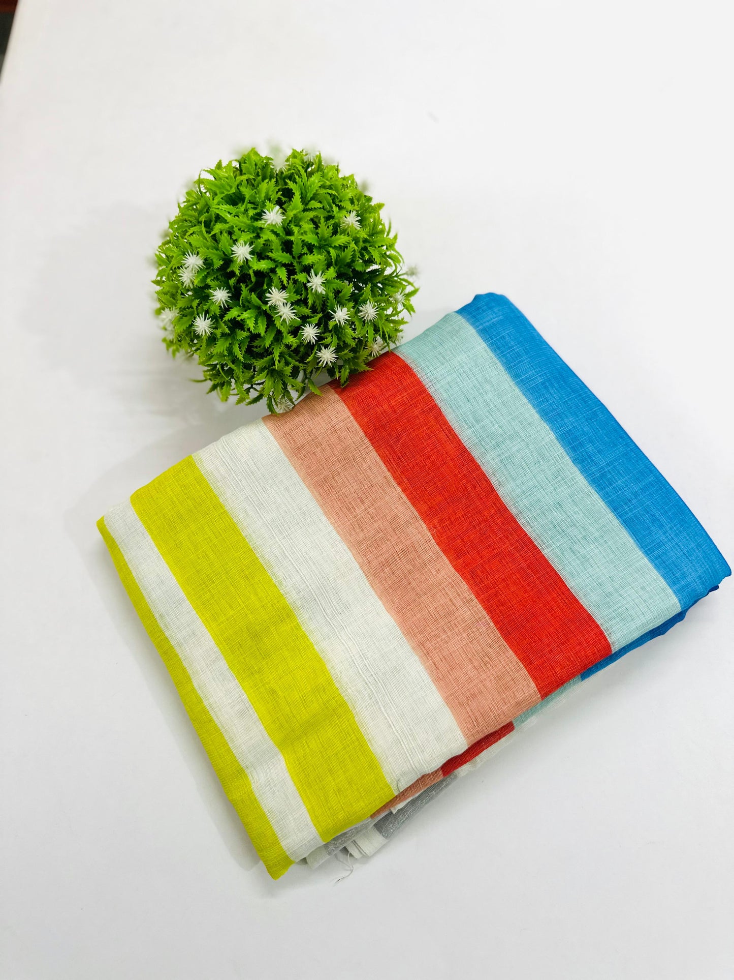 RAINBOW-LINEN SAREE