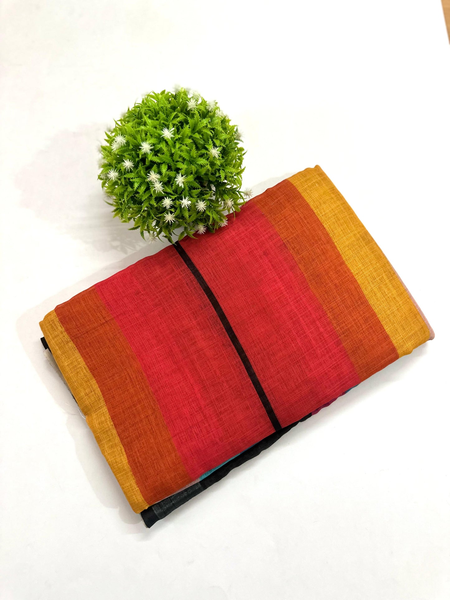 RAINBOW-LINEN SAREE