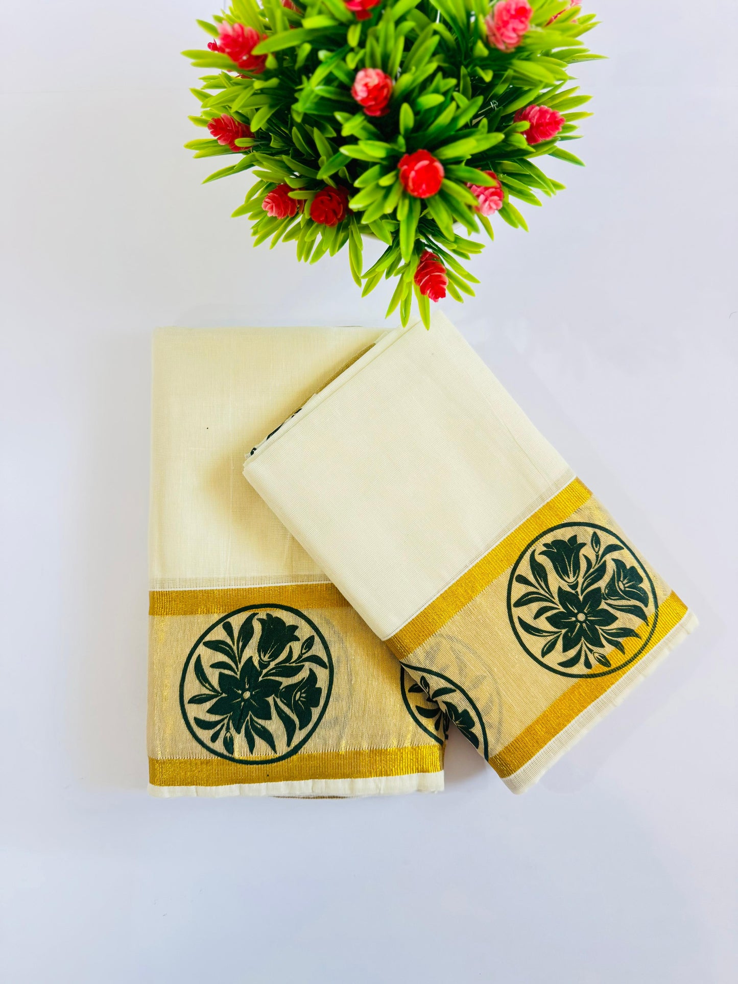 Kerala Cotton Set Mundu (Single)