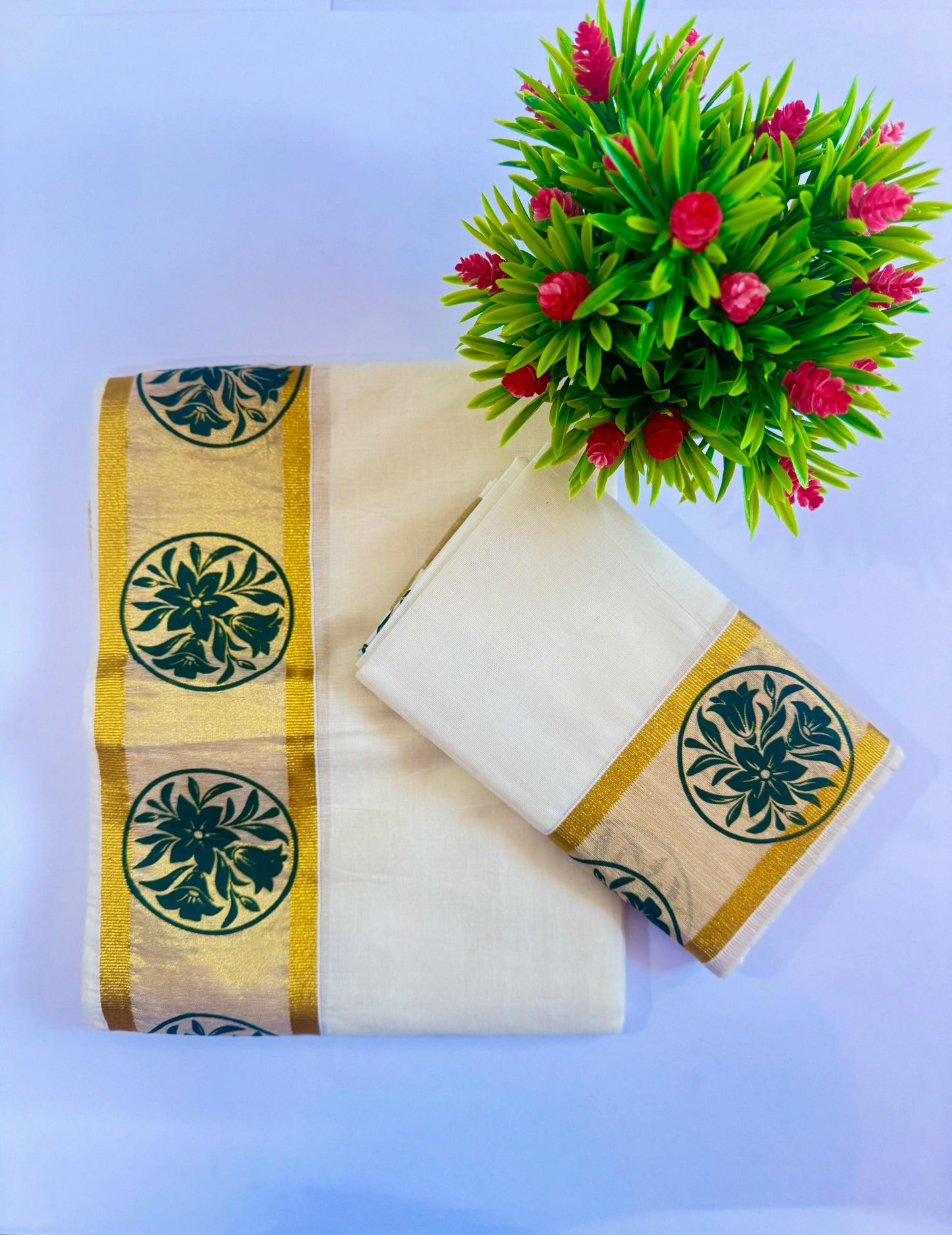 Kerala Cotton Set Mundu (Single)