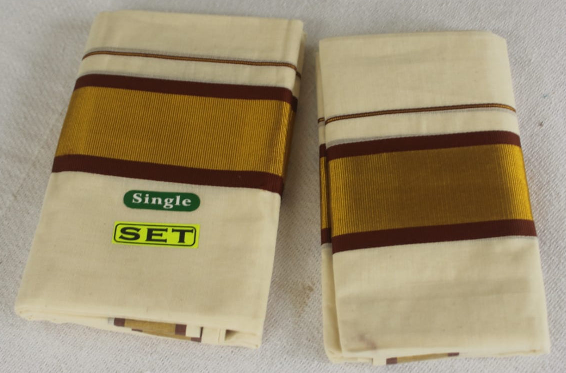 Kerala Cotton Set Mundu (Single)