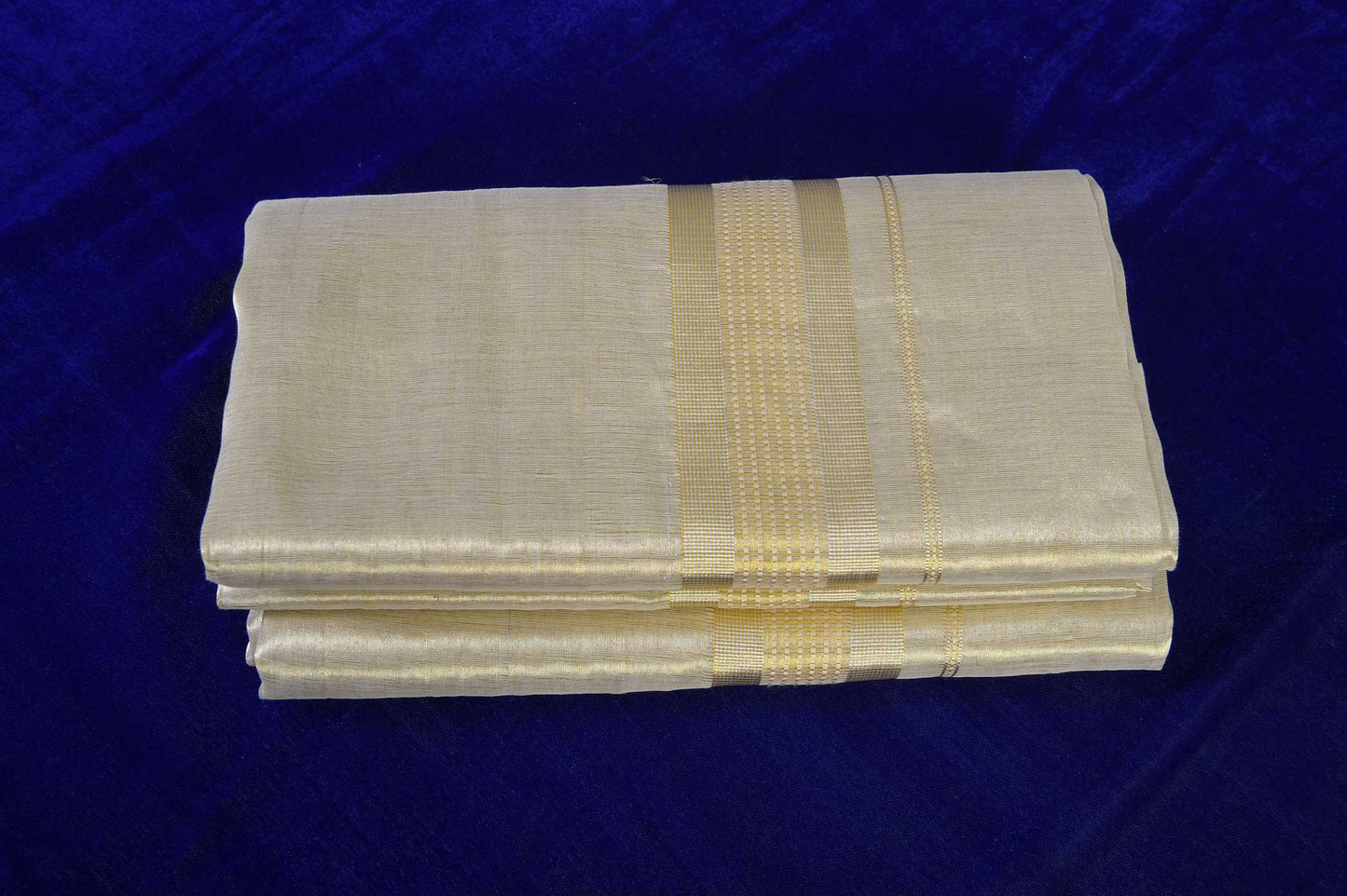 Premium Balaramapuram Handloom.Men's Kerala Tissue Kalyana Mundu (100% Cotton)