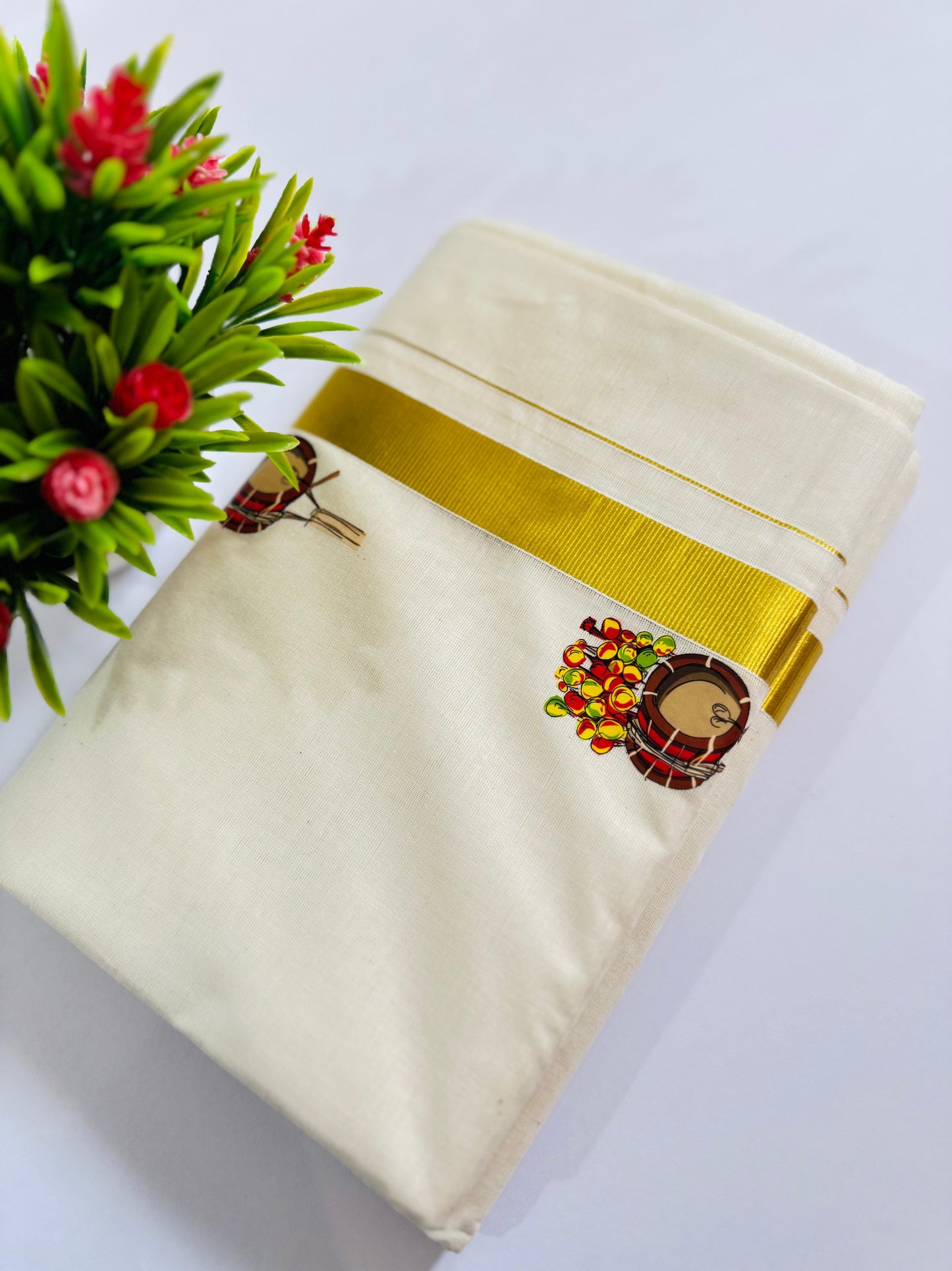 Kerala Print Dhoti Double