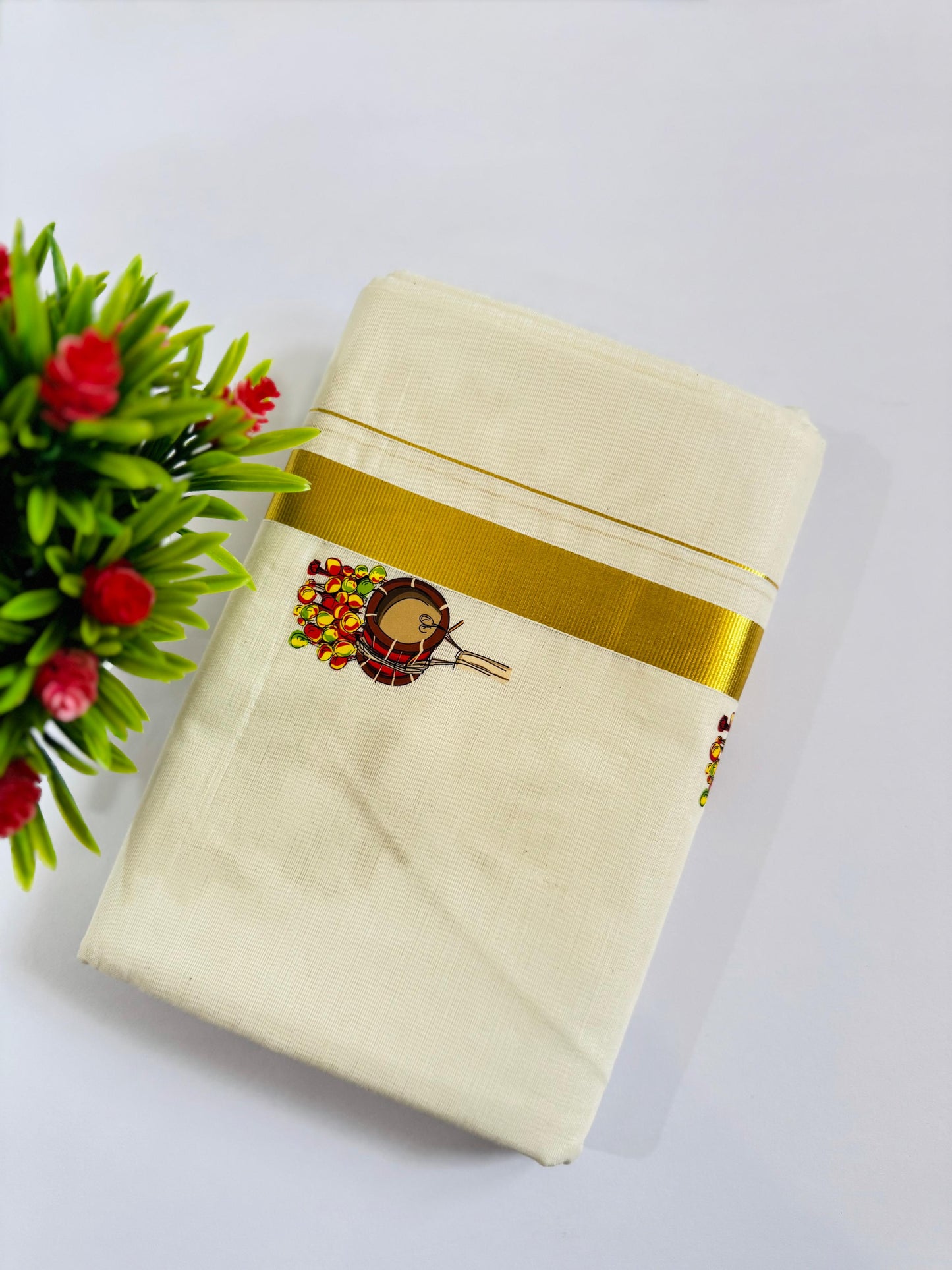 Kerala Print Dhoti Double