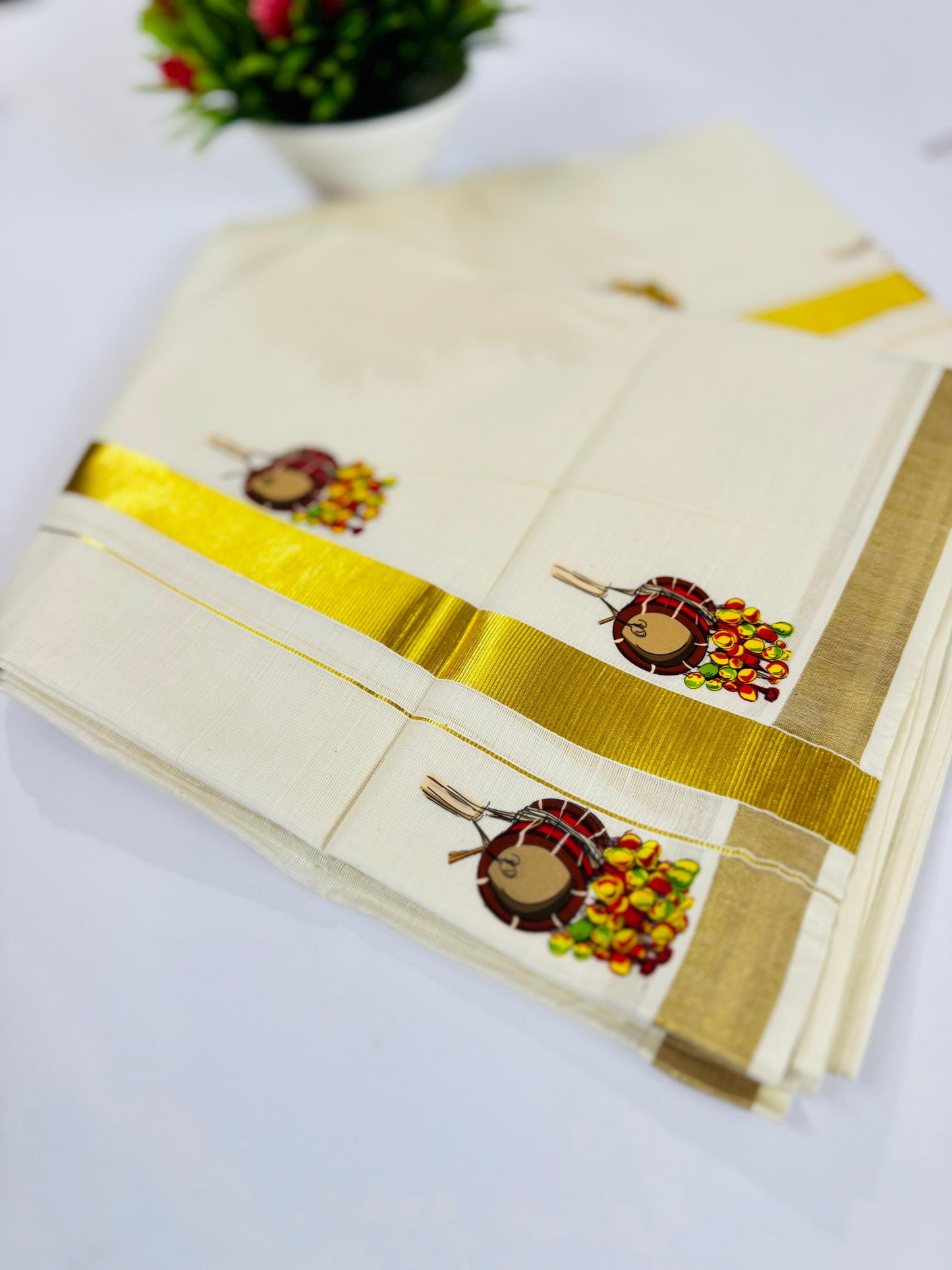 Kerala Print Dhoti Double