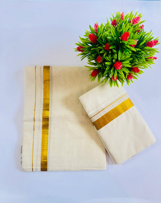 Kerala Cotton Set Mundu (Single)