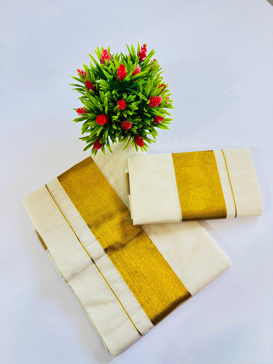 Kerala Cotton Set Mundu (Single)