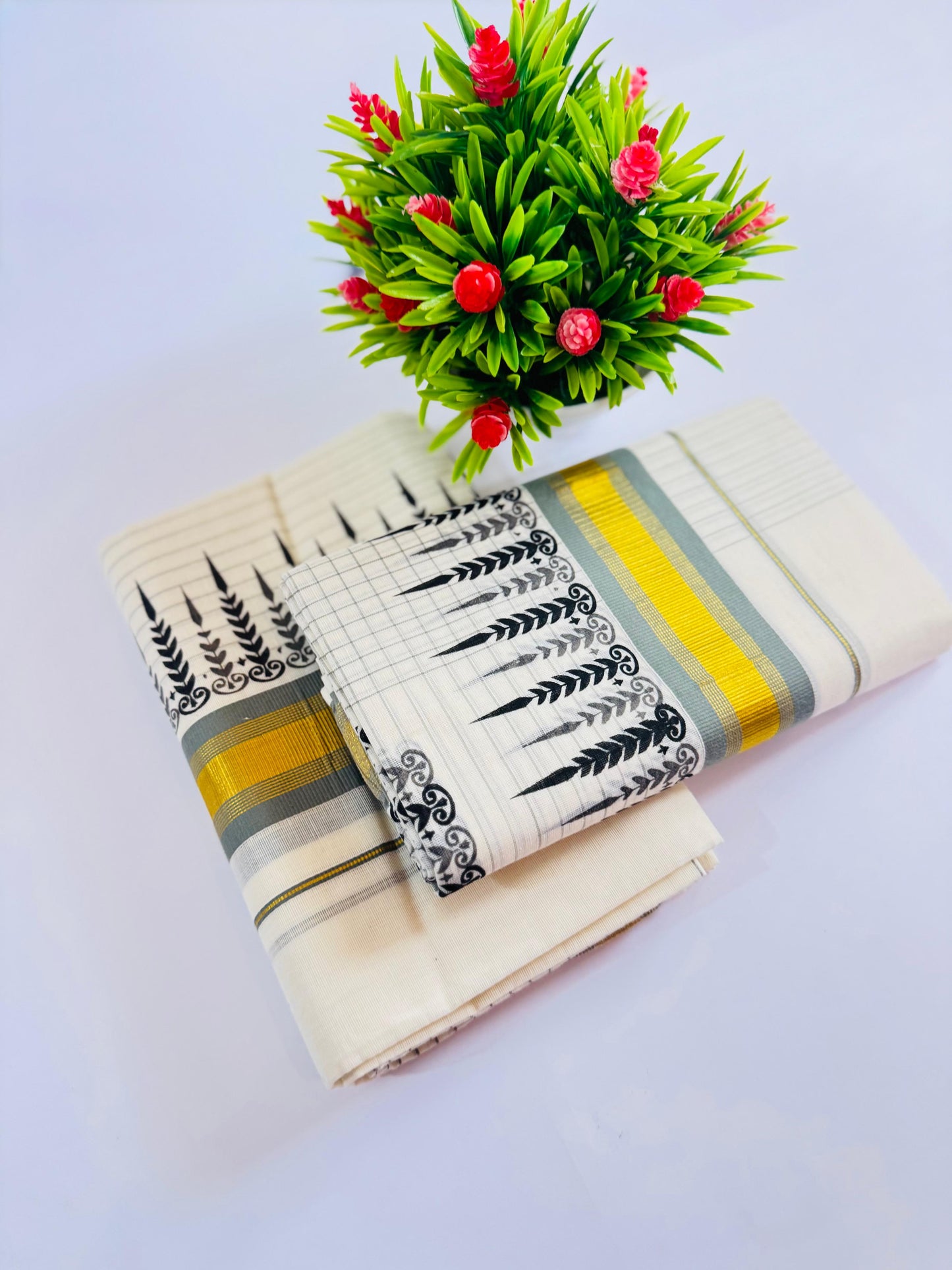 Kerala Cotton Set Mundu (Single)