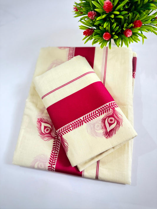 Kerala Cotton Set Mundu (Single)