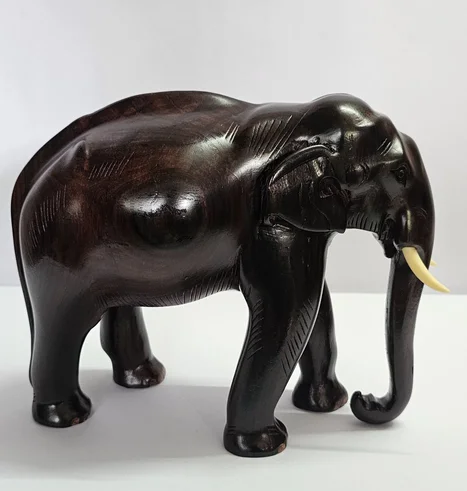 8 Inch Wooden Elephant Statue