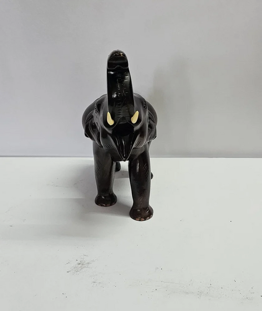 8 Inch Trunk Up Elephant Wooden Statue