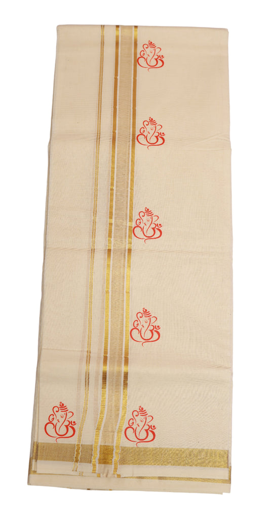 Kerala Print Dhoti Double