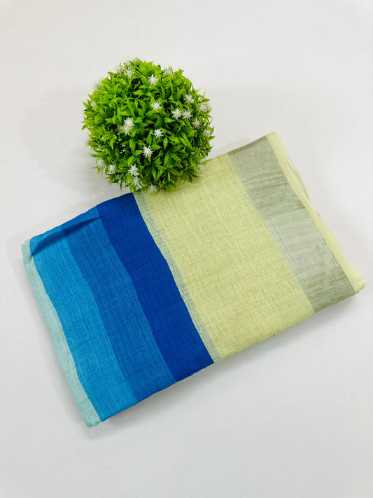 RAINBOW-LINEN SAREE