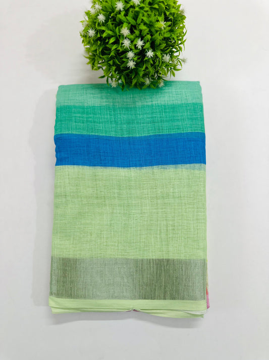 RAINBOW-LINEN SAREE