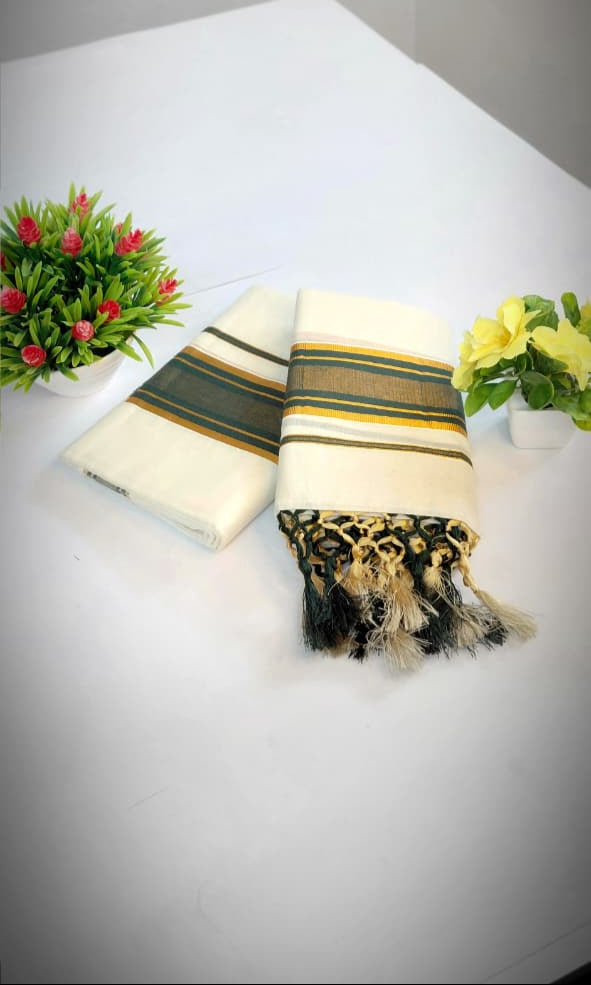 Kerala Handloom Single Set Mund