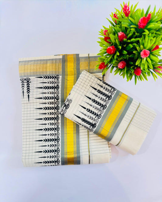 Kerala Cotton Set Mundu (Single)