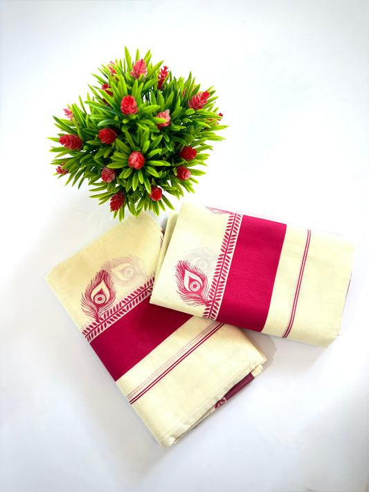 Kerala Cotton Set Mundu (Single)
