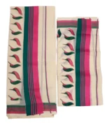 Kerala Cotton Set Mundu (Single) - Image 4