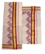 Kerala Cotton Set Mundu (Single) - Image 6