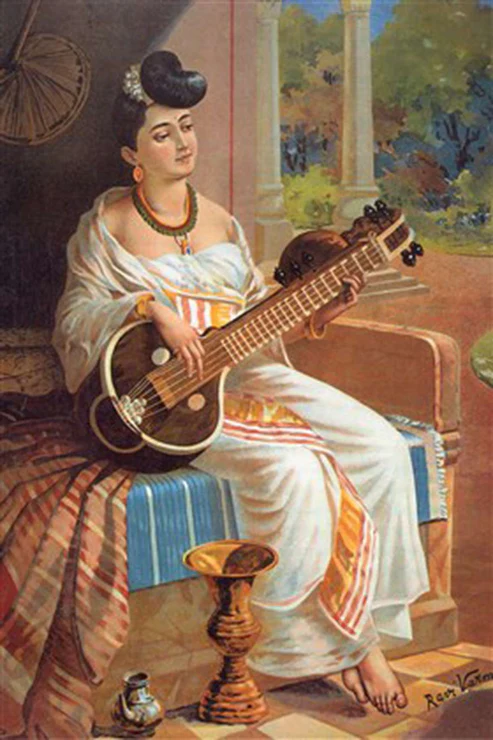 BG-R40903 Lady with Veena - Image 1
