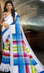 RAINBOW-LINEN SAREE - Image 2