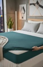 100% Waterproof Premium Cotton Feel Mattress Protector King Size 78x72 Inch|Ultra Soft Breathable & Fitted Bed Protector Terry Cover Double Bed