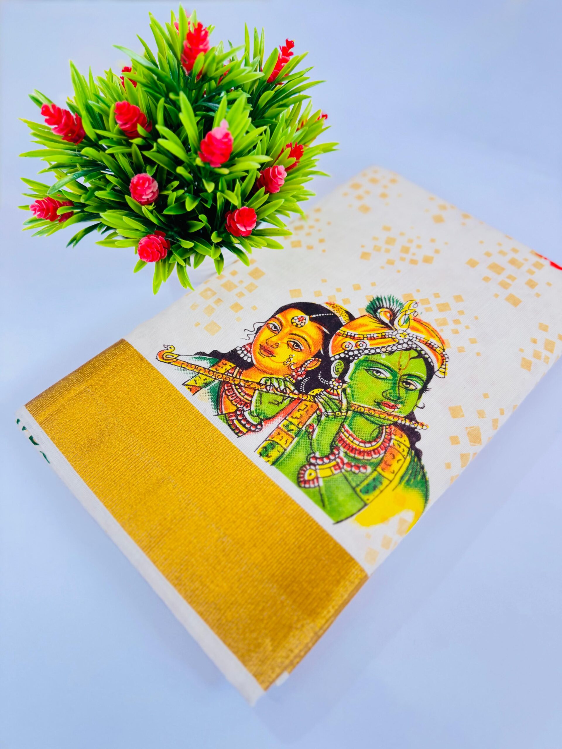 Kerala Handloom Saree - Image 1