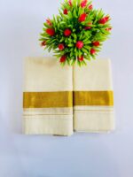 Kerala Cotton Set Mundu (Single) - Image 3