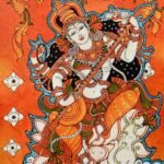 Mural painting of Goddess Saraswati