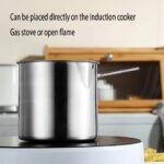 Multifunctional Oil Fryer with Drain Basket, 500ml Stainless Steel Pan with Handle, Ideal for Frying French Fries, Chicken Wings, Fish, Boiling Butter, Gravies, Pasta (Deep Frying Pot) - Image 4