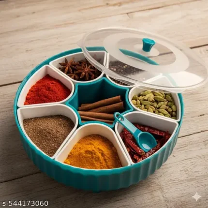 360° Rotating Masala Box for Kitchen | 7 Section Spice Container