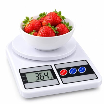 Weighing Scale Machine For Kitchen SF 400, Weigh Upto 10Kg, Battery Operated with Tare Function For Home Use Only